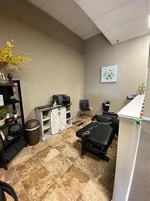 Softwave therapy treatment room at Back and Body in Shelby Township, MI