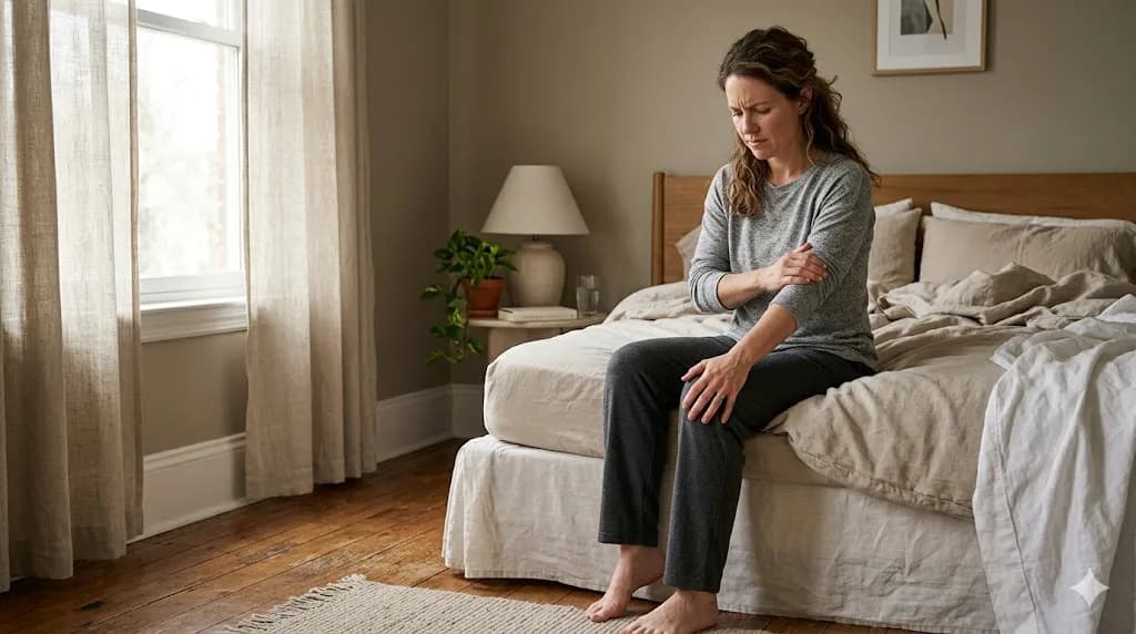 Adult rubbing arm and leg in discomfort — arm and leg pain treatment at Back and Body in Shelby Township, MI